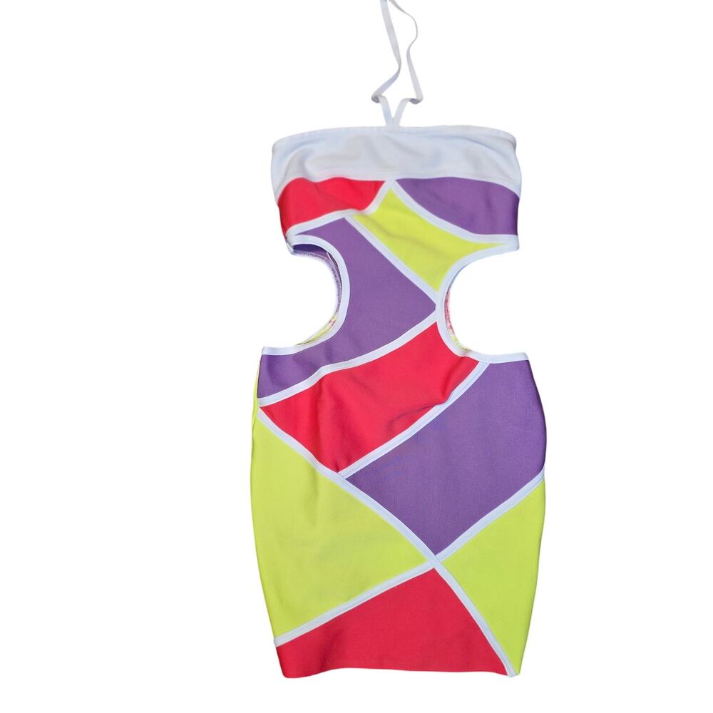 Fashion Nova Camille Bandage Mini‎ Dress 70s 80s Austin Powers Size XS